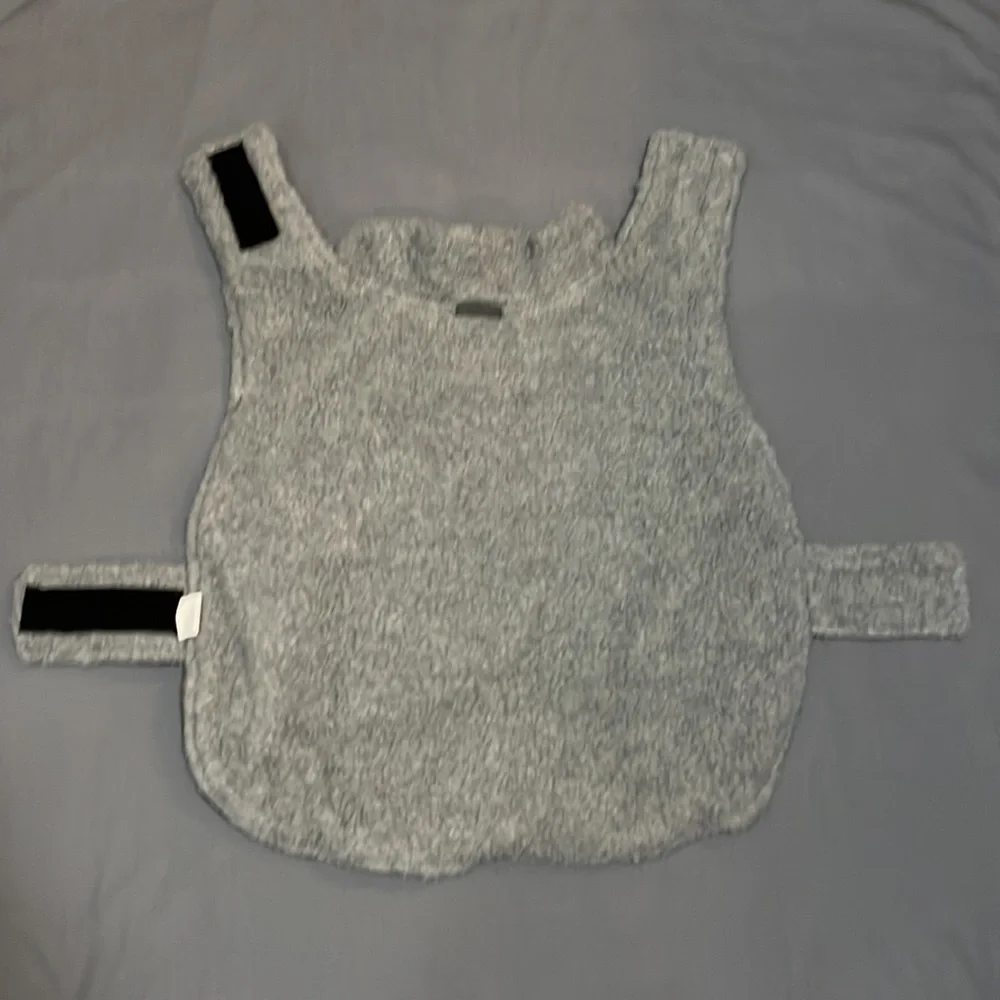 EDDIE BAUER Pet, Dog coat, plaid and solid gray, Sherpa lining, NWT LG (23G4C28) - Picture 2 of 7